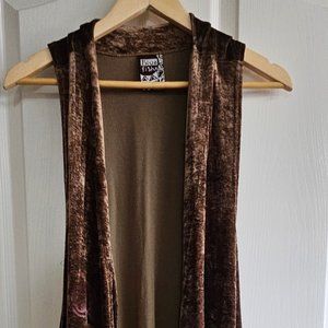 Vintage Blue Fish Boho Vest